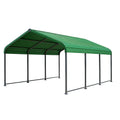 Metall-Carport mit grünem Dach 6x3m