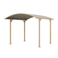 Aluminium Carport mit Polycarbonat Dach Beige 300x500 cm