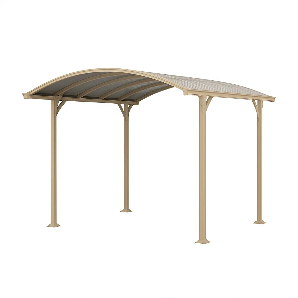 Aluminium Carport mit Polycarbonat Dach Beige 300x500 cm