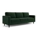 3-Sitzer Sofa Dunkelgrün Samt mit Holzbeinen