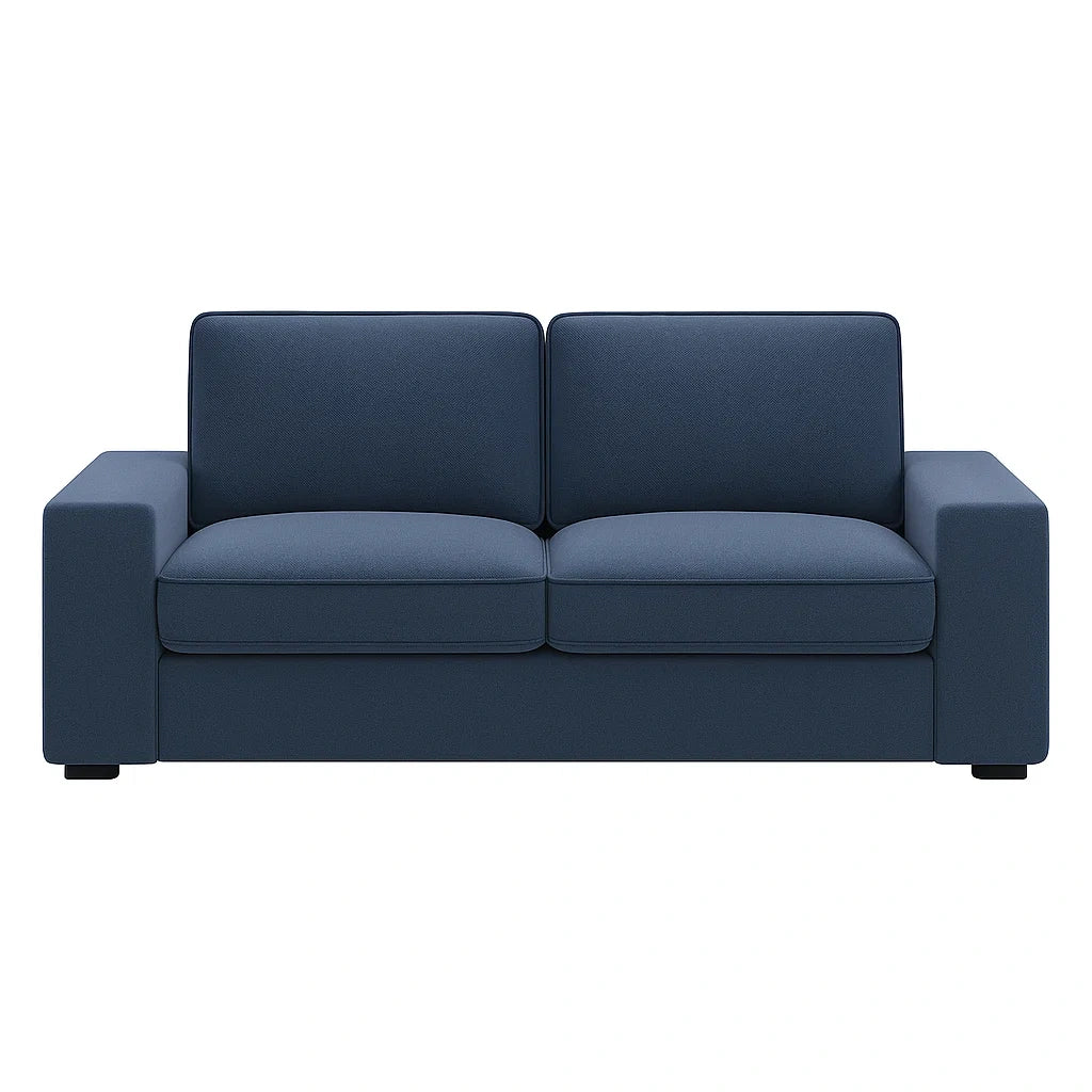 Zweisitzer-Sofa aus Polyesterstoff Blau 200cm