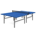 Klappbare Tischtennisplatte Blau MDF Stahl Indoor/Outdoor