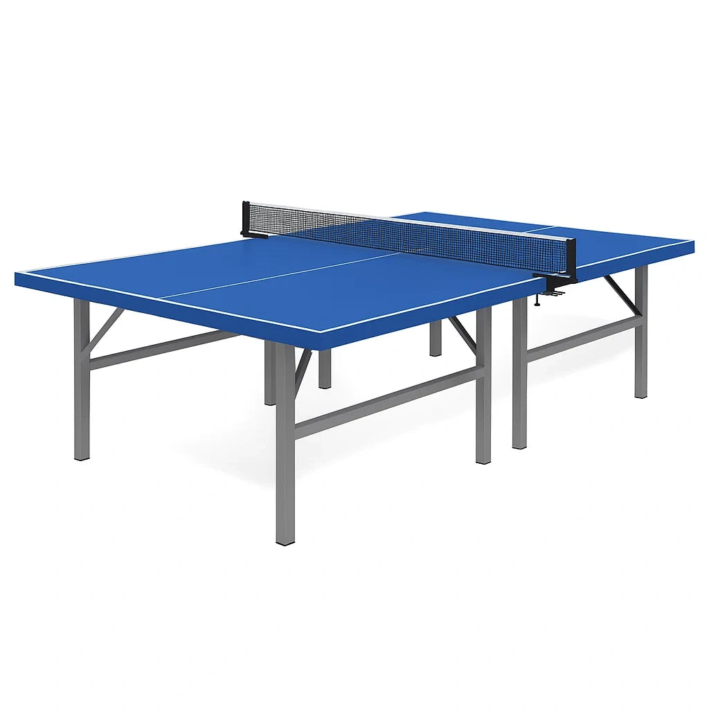 Klappbare Tischtennisplatte Blau MDF Stahl Indoor/Outdoor