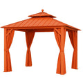 Pavillon aus Stahl Orange 3x3m