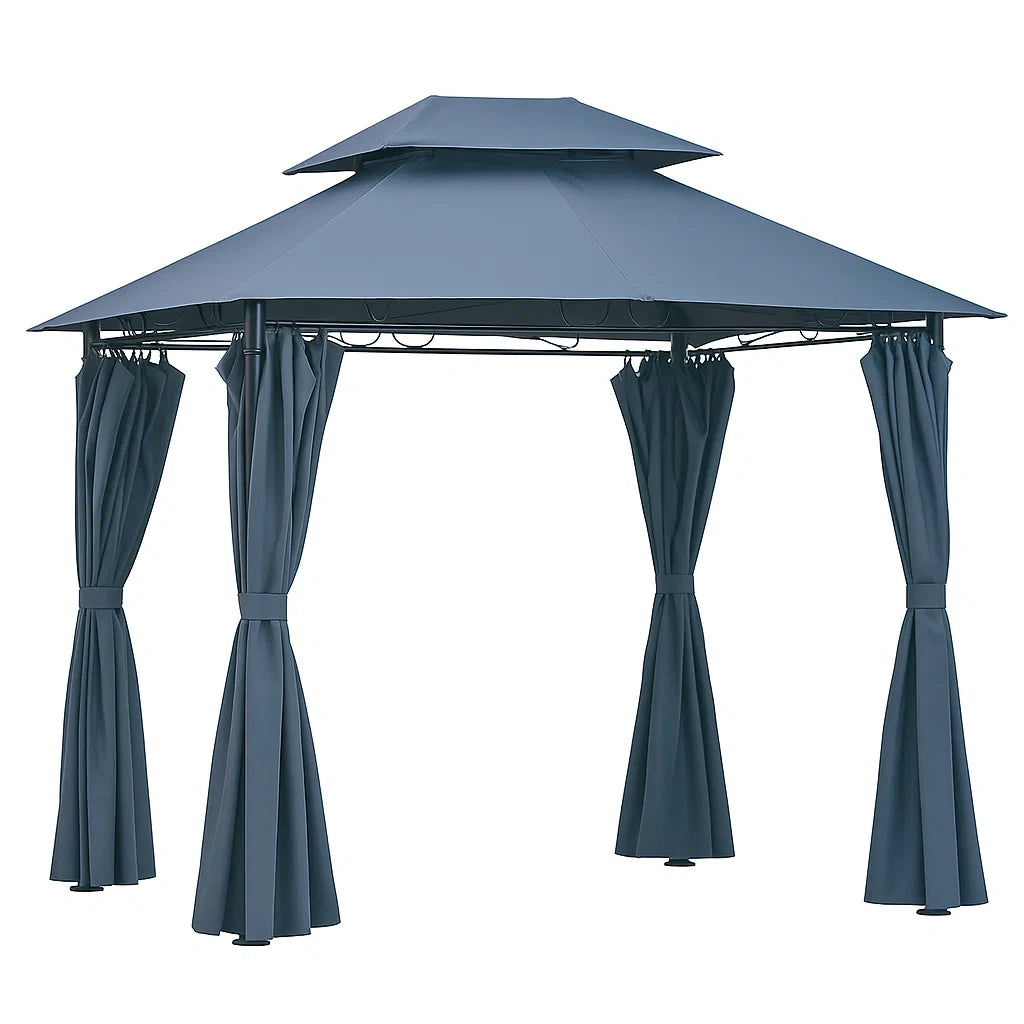 Pavillon mit Stahlrahmen Blau 3x3x2.5 m