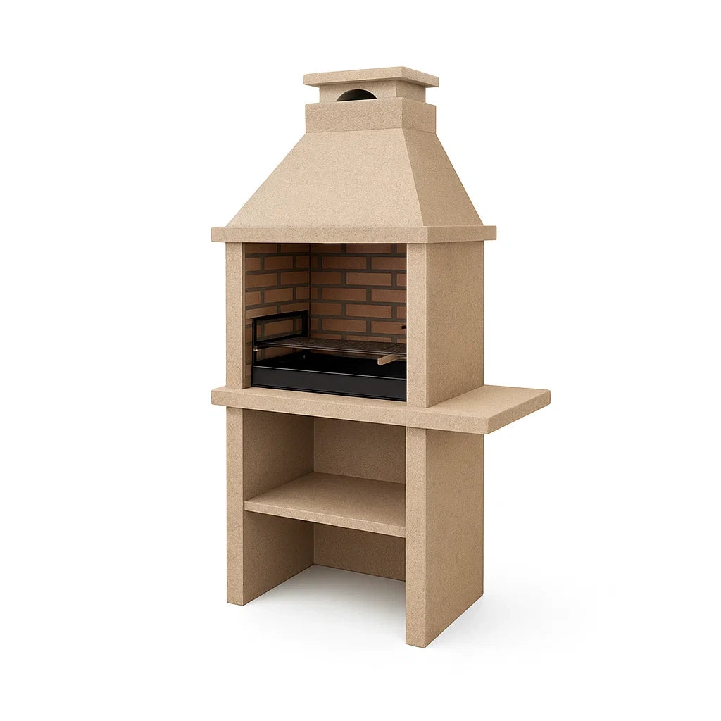 Gartengrillkamin aus Beton in Sandsteinoptik