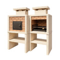 Gartenofen Grillkamin Set aus Beton und Backstein