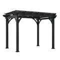 Pergola aus Aluminium 300x300x230 cm Schwarz