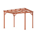 Terrassenüberdachung Aluminium Polycarbonat Rotbraun