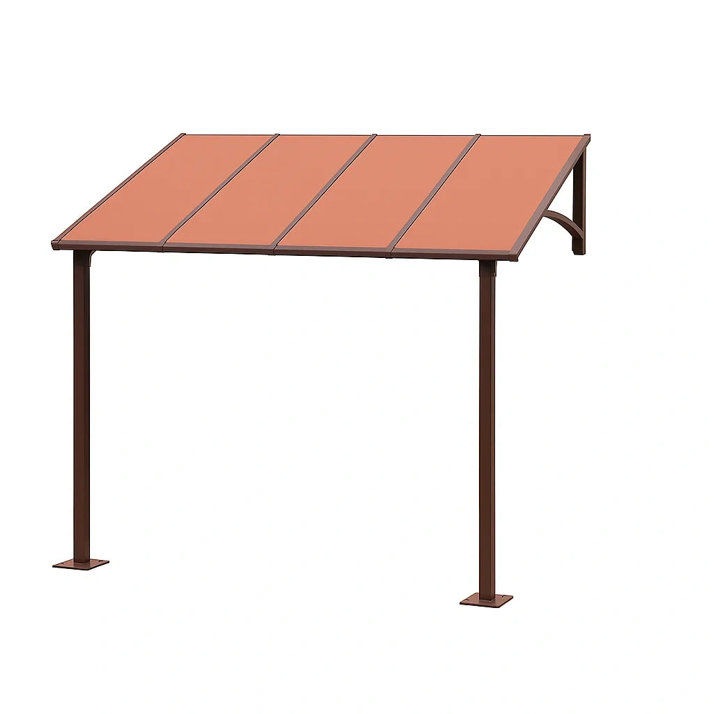 Terrassenüberdachung Polycarbonat Braun 300x250 cm
