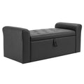 Schwarze PU-Leder Sitzbank mit Stauraum