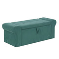 Cord Sitzbank mit Stauraum Rechteckig 120x45x50 cm Grün