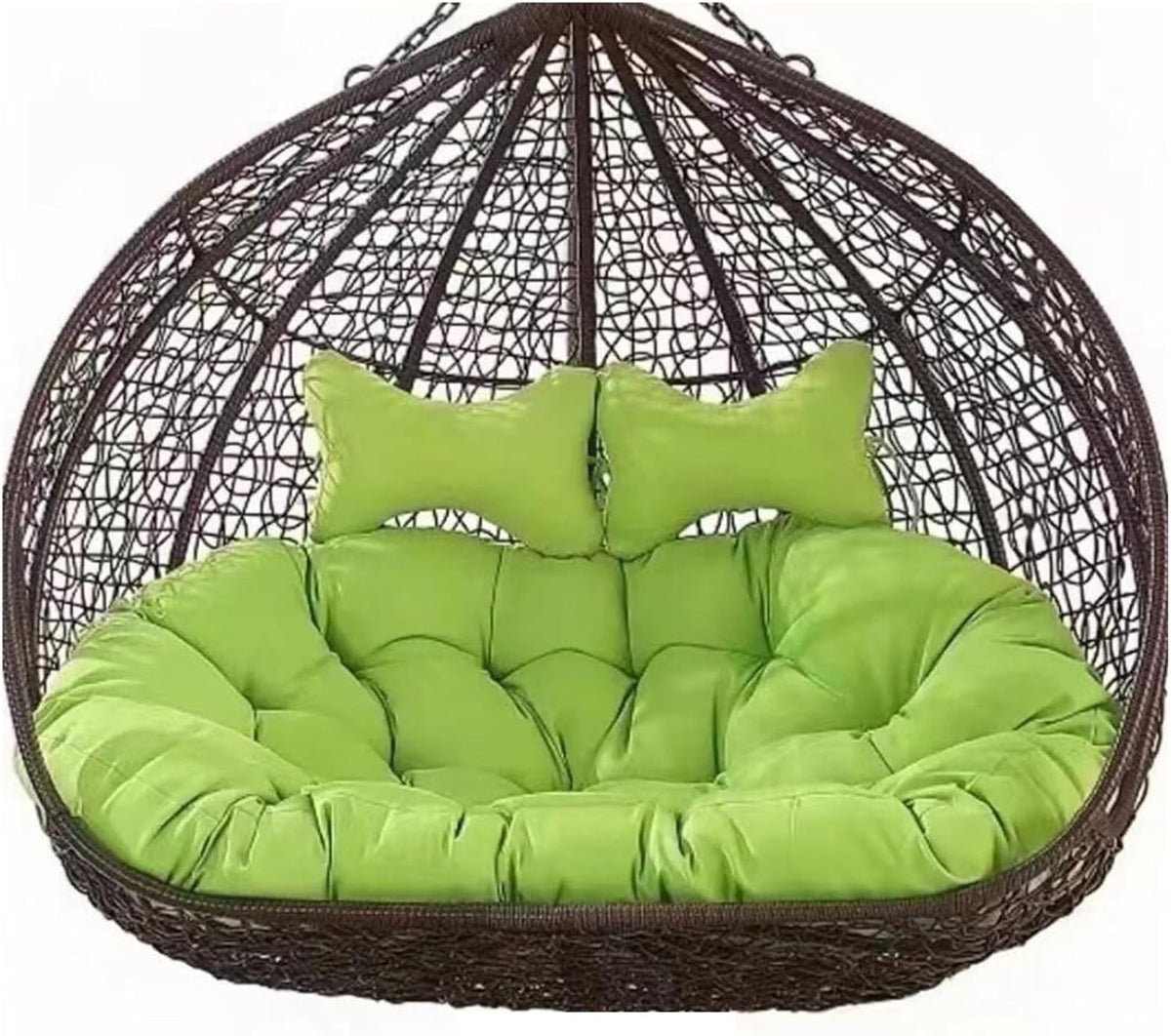 Doppeltes Hängesessel, Stuhl, 170 x 120 cm, Schaukelkissen für 2 Personen, Ersatzkissen für Hängematte, Aquagrün, Terrassenmöbel, Zubehör