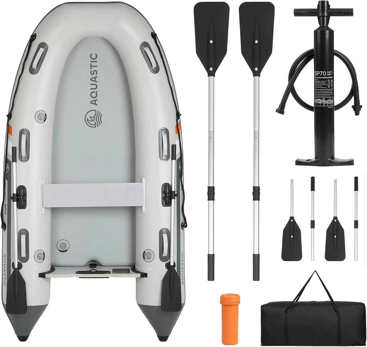 AQUASTIC DS Hybrid Schlauchboot für 4 Personen mit Drop-Stitch-Boden