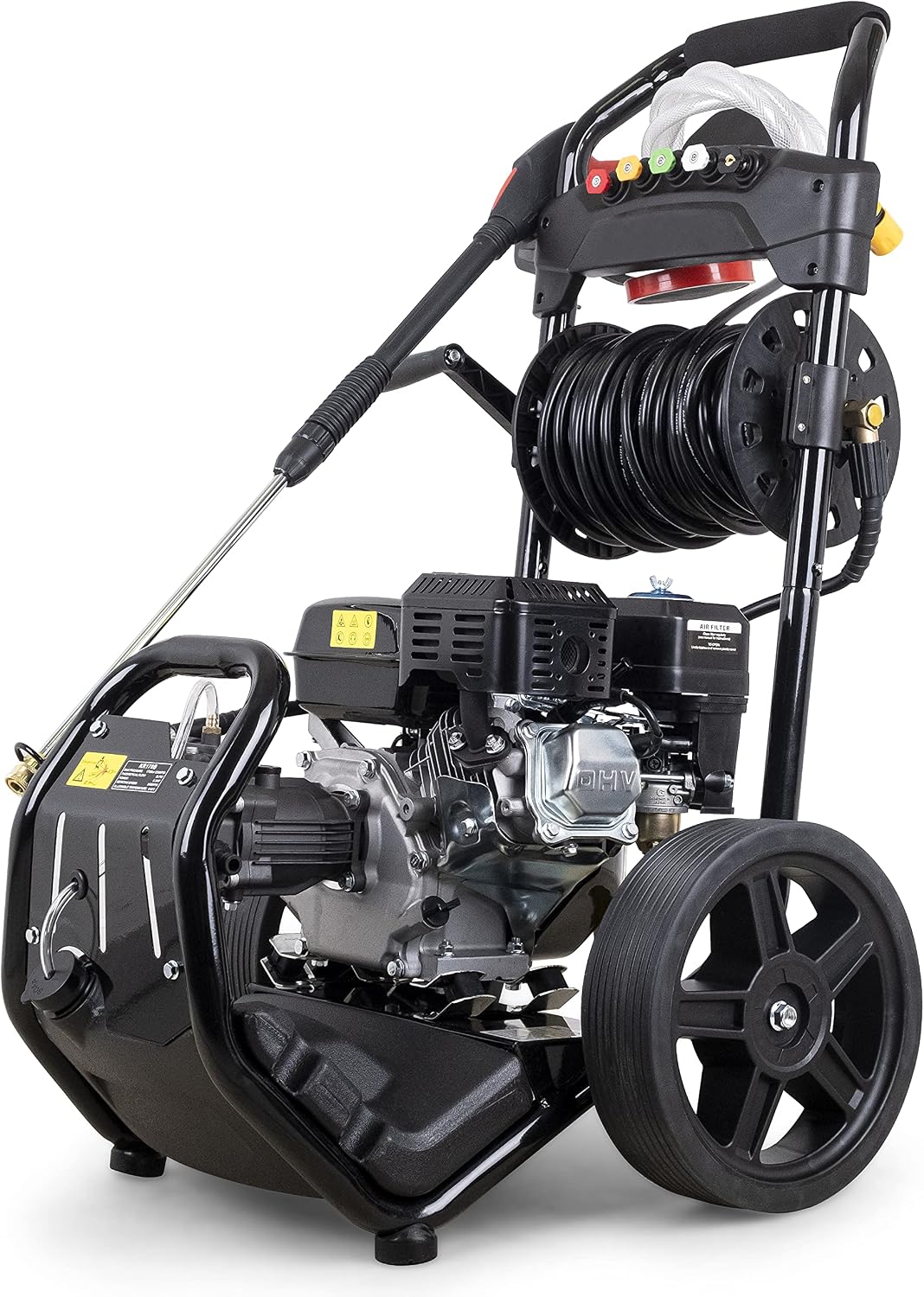 Benzin Hochdruckreiniger VM-KR170D mit 7 PS Motor 170 bar Arbeitsdruck, 5 Düsen, selbstansaugend, inkl. 12 Meter Hochdruckschlauch Streinreiniger