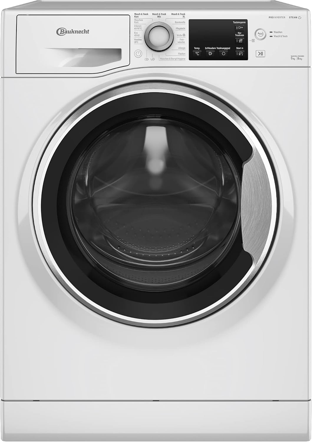 Bauknecht WATK Sense 96 41 N Waschtrockner/ 9/6 kg Waschen/Trocknen/Active Care Wash & Dry Technologie/Flecken