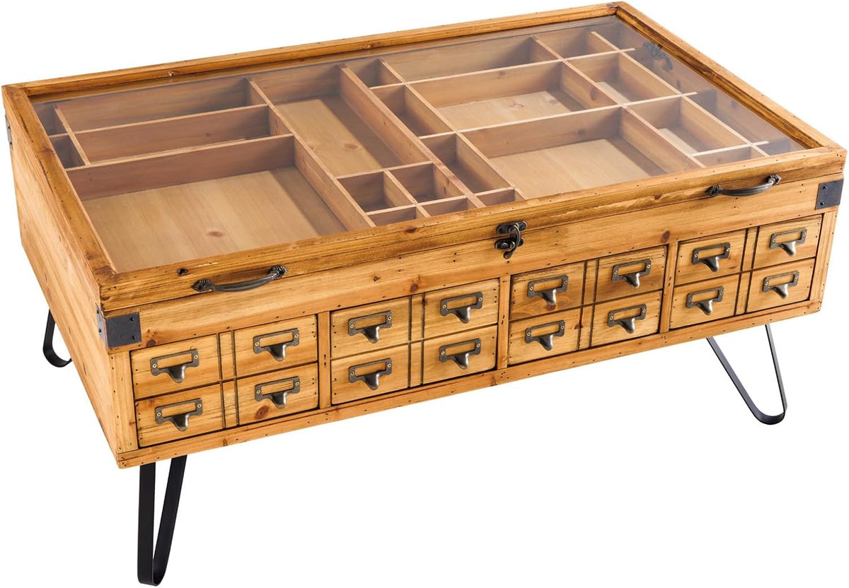 Couchtisch SEVEN SEAS 100cm, schwarz natur, Pinienholz Beistelltisch