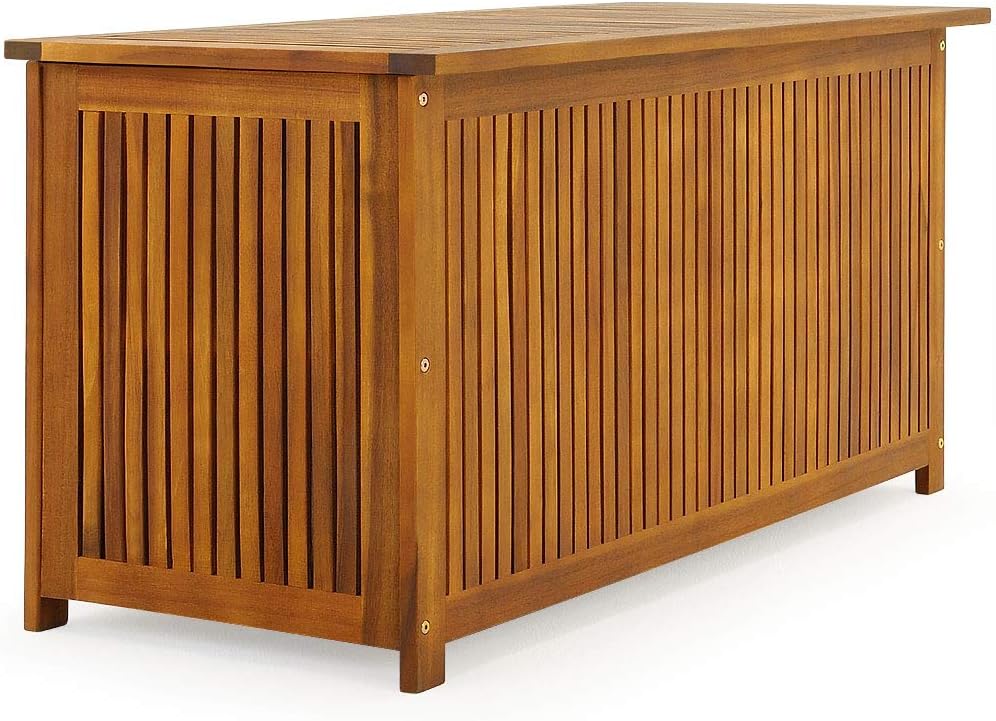 Casaria Gartenbox aus Akazienholz, 205L, FSC-Zertifiziert, wasserdicht