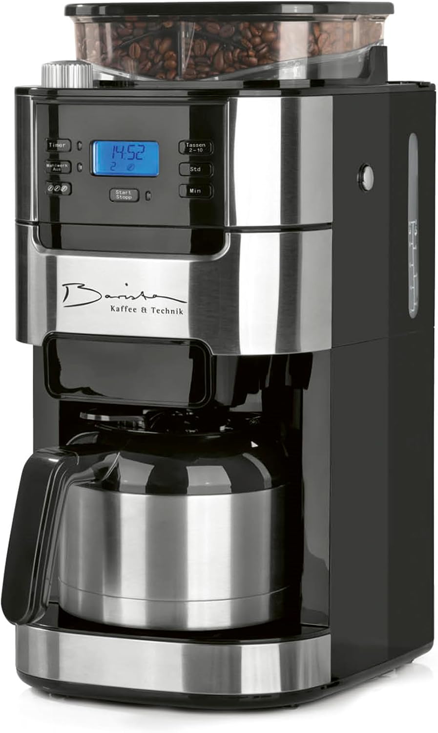Barista Filterkaffeemaschine mit verstellbarem Mahlwerk